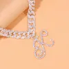 Anklets Beach Cursive A-Z Initial Anklet For Women Bracelet Crystal Cuban Link Sandals Ankle Summer Jewelry Accessories 2023