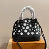 Mode desinger femmes sacs à bandoulière coquille vague point à pois serrure sac à main pochette fermeture éclair sac en cuir