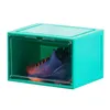 Clothing Storage & Wardrobe Shoes Boxes Voice Control LED Sneaker Magnetic Side Open Shoe Display Case Organizer Clear Plastic ContainerClot