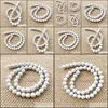 Charms 8Mm Natural Stone White Turquoise Beads Diy Jewelry Finding Necklace Earrings Making Drop Delivery Findings Components Dhhry