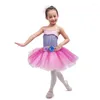 Vêtements de scène haut de gamme rose enfant Ballet Tutu Dancewear filles ballerine Performance/compétition Costume anniversaire/fête/Solo robe