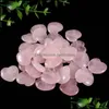 Stone 20X20X6Mm Heart Statue Natural Carved Decoration Rose Quartz Hand Polished Healing Crystal Reiki Trinket Gift Room O Jiaminsto Dhtnk