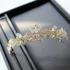 Tiaras light gold small size zircon tiara brides child tiara wedding hair jewelry Z0220