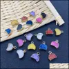 Charms 13x14mm Plating Edge Druzy Stone Crescent Moon Hangers Trendy voor ketting oorbellen sieraden maken jiaminstore drop levering dhzms