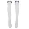 Women Socks 2023 Japan Cute Style Stocking Medias Long Over Knee High Warm For Girls Overknee Striped Stockings