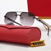 Carti Glasses Designer Sunglass for Women Mens Classic Square 레저 고급 사각형 Gogglesmulticolor Fashion Frames Red Case와 선글라스 도매