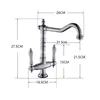 Kitchen Faucets Tuqiu Faucet Chrome Sink Mixer Tap 360 Degree Rotation Dual Handle Taps Brass Ceramic Lever