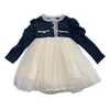 Fille robes 2023 filles bébé printemps automne mode maille robe enfants élégant princesse anniversaire enfants vêtements Vestidos