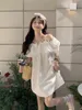 Party Dresses Summer Sweet Spaghetti Strap Women Dress Chic Off Shoulder Bandage Mini 2023 Korean Style Loose Vestidos