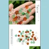 Stone About 9Mm Carved Flower Agate Loose Beads Naked Stones Diy Hairpin Jewelry Ac Luckyhat Drop Delivery Dhgmn