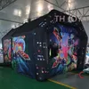 outdoor activities disco night club tent, outdoor black 6x4m Inflatable nightclub party tent for sale