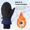 Gants de doigt pour enfants hiver chaud bébé enfants imperméable coupe-vent épais en peluche dessin animé thermique rembourré mitaine pour 210Y enfants 230220