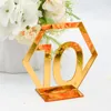 Party Decoration 1pc Table Number Signs For Wedding Decor Wooden Memo Holder Birthday Events Catering Supplies