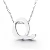 Chaînes Mode Argent Couleur Or Acier Inoxydable Femmes Lettre Simple Collier Bijoux Pour Pendentif Cadeau