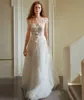 Boho A-line Wedding Dress 2023 Vestido De Noiva Scoop Backless Butterfly Lace Beach Women Bridal Gown Vestidos Robe De Mariage