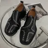 T-Bühnenschuhe für Herren, modisch, zum Schnüren, hochwertige Herren-Derby-Schuhe mit dickem Absatz