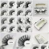 False Eyelashes Longer Than 25Mm 30Mm Long Lashes Mink Eye 3D Fluffy 5D Drop Delivery Health Beauty Makeup Eyes Dhhl3