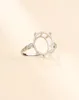 Pierścienie klastra 12 14 mm 925 srebrne kobiety srebrne bazy śladowe śladowe podstawy puste pad Pierścień Ustawienie biżuterii ślubnej Odkrycia DIY A5953