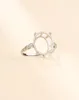 Cluster Rings 12 14mm 925 STERLING SILVER Donna Semi Mount Basi Blanks Base Blank Pad Ring Impostazione Risultati dei gioielli da sposa Fai da te A5953