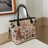 Evening Bags 2023 Fashion Shoulder Tote Bag Bucket Graffiti Bear Pattern Luxury Designer Handbag Large Capacity Shopping Women's