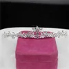 Tiaras Treazy Elegant Sparkling Crystal Rhinestone Crown Tiara Wedding Prom Bride pannband bröllop huvudbonad brud hårtillbehör z0220