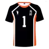 Herren T-Shirts Haikyuu 3D T-Shirt Volleyball Team Uniform Trainingskleidung Mann Frau Hemd Kinder T-Shirt Sommer Casual Kurzarm Jungen Tops