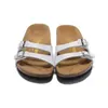 Designer Birkinstock tofflor tyska kork tofflor herrskor smal rem dubbel-knapp platt strand sandaler yao kvinnor skor