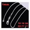 Chains 1Mm 925 Sterling Sier Plated Smooth Snake Women Necklaces Jewelry Size 16 18 20 22 24 26 28 Inch Wholesale Drop Delivery Penda Dhneh