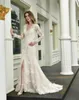 Abito da sposa a sirena sottile con paillettes Spacco frontale Nuovo abito V profondo lungo EN47394