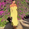 Runway -jurken 2023 Spaghetti -riemen Vestidos de Noche Sparkly Green Bodycon -jurk Maxi Sexy Party Bandage Evening Club Backless Women