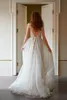 Boho A-line Wedding Dress 2023 Vestido De Noiva Scoop Backless Butterfly Lace Beach Women Bridal Gown Vestidos Robe De Mariage