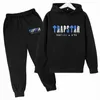 Trailsuit Trapstar Çocuk Tasarımcı Giysileri Setler Bebek Baskılı Sweatshirt Çok Havalı Sıcak İki Parçalı Set Kapşonlu Pantolon Giyim Fasionxk4a#