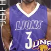 Алабама Custom North Basketball Jerseys Una Lions Баскетбол Джерси NCAA College Jamari Blackmon C.J. Brim Emanuel Littles Christian Agnew m