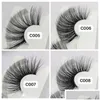 Cílios falsos com mais de 25 mm de comprimento de 30 mm de comprimento Mink Eye 3D fofo 5D Drop Drop Health Beauty Makeup Eyes DHHL3 231