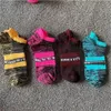 DHL Free Pink Black Socks 성인 면화 짧은 발목 양말 스포츠 농구 축구 십대 치어 리더 새로운 Sytle Girls Sock과 태그 빠른 배달 BB0220