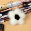 Keychains Fluffy Mink Real Fur Flower Pom Poms Women Key Chain Car Keyring Bag Purse Charms Tillbeh￶r Friends Present SaleyChains Forb22