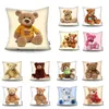 Travesseiro /decorativo Teddy urso capa de carro sofá de decoração de casas de decoração de poliéster casacos de decoração Fundas Cojin