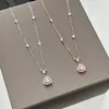 Colar JOY para mulher designer de diamante banhado a ouro prata esterlina 18K para homem reproduções oficiais estilo clássico presente nunca desbotado para namorada 011