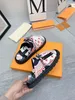Womens Leather Slippers Designer women Slides thong with Double Flip flops Slipper Metal Chain Fashion Summer Beach shoes