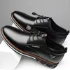 Chaussures habillées en cuir hommes chaussures décontractées mode affaires confort sans lacet mâle mocassins plate-forme travail grande taille Sapato Masculino 230220