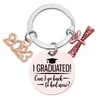 Key Rings Keychain 2023 Year Ho laureato nel regalo di laurea per le lettere in acciaio inossidabile College for Women Uomini inossidabile