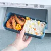 Conjuntos de vajilla Caja de almuerzo multicapa de estilo japonés para mujeres Contenedores de almacenamiento de picnic Ensalada Snack Bento portátil con vajilla
