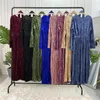 Etnische kleding Ramadan moslim hijab -jurk voor vrouwen Dubai Abaya Turkije lange mouw gewaden feestjurken kimono kaftan femme islamitische maxi