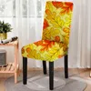 Chair Covers Pastoral Style Plant Series All-inclusive Elastic Spandex Seat Kitchen Dinner Table And Chairs Wedding Restaurant Decor