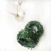 Decorative Flowers 7.5M Garland Green Leaf Artificial Iron Wire Flower Vine Rattan For Wedding Party & Car DIY Christmas Decoration