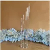 10 heads Holders Wedding Decoration Centerpiece Candelabra Clear Candle Holder Acrylic Candlesticks for Weddings Event Party ss0220