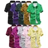 Mäns casual skjortor 2023 män kortärmad klänning mode smal fit bomull för vår sommar 15 färger