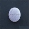 Stone 25x30mm oroa tummen naturlig roskvartl￤kning kristallterapi reiki behandling andliga mineraler mas palm p￤rla konst hantverk lycka dhagi