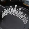 Tiaras Neue Silber Farbe Kristall Diademe Für Frauen Hochzeit Tiaras Kronen Strass Haarschmuck Kopfschmuck Braut Mode Schmuck Z0220