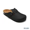 Zapatillas Diseñador de fábrica Birkinstocks Boken Zapatillas de corcho calvo Boston Boken Sandalias de cuero para hombres y mujeres